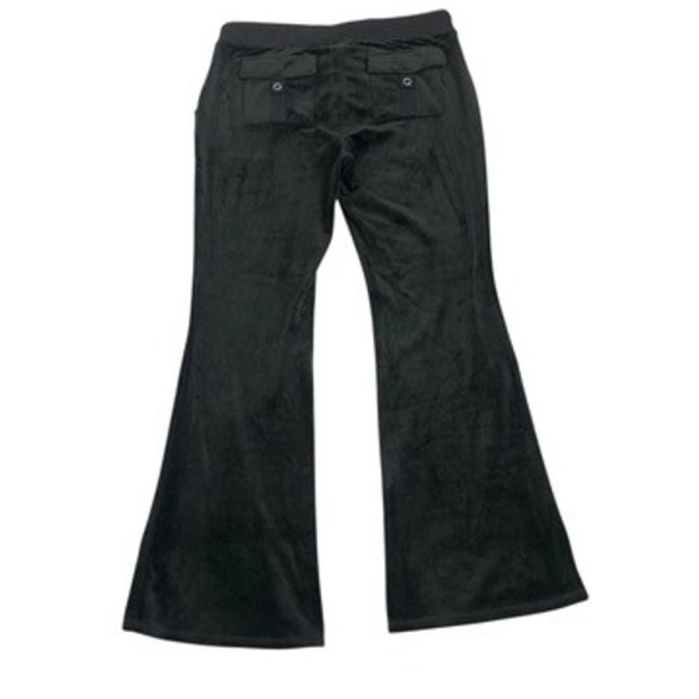 Juicy Couture Y2K 90s Bling Velvet Low Rise Flare Track Pants Pajama Pants Large - Picture 6 of 15